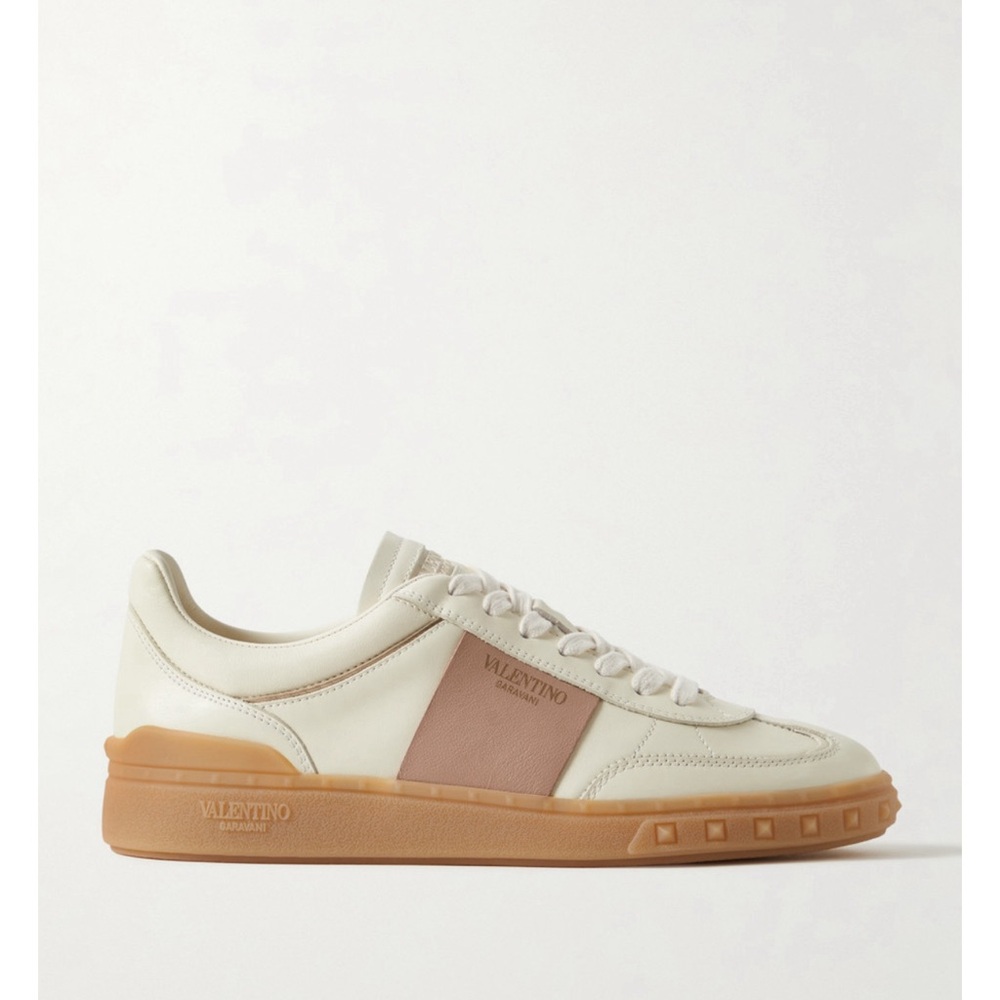 Valentino rock stud two-tone leather sneakers 41